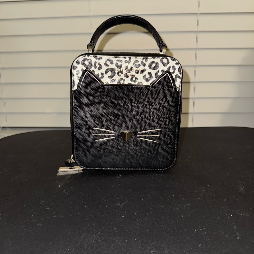 Kate Spade Black and White Cat Crossbody Bag